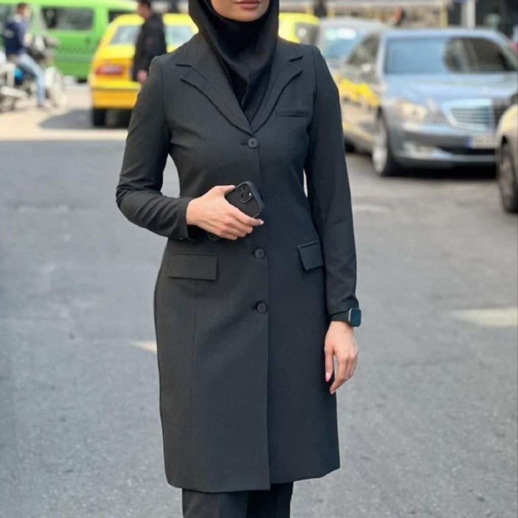 مشخصات مانتو شلوار اداری دلربا