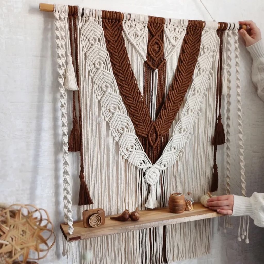 قیمت شلف مکرومه بافی مدل سروناز