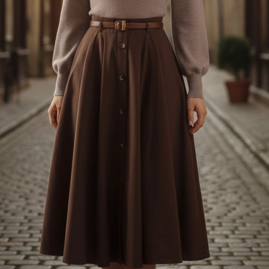 خرید انلاین دامن لینن با کیفینت نخ عالی  مدل زارا