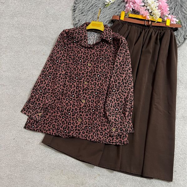 شومیز دامن زنانه طرح پلنگی