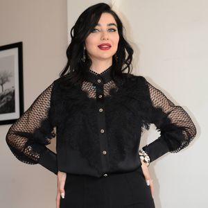 قیمت ارزان شومیز زنانه کرپ گیپور نادیا