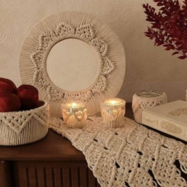 قاب اینه مکرومه عیدانه مدل نوروز