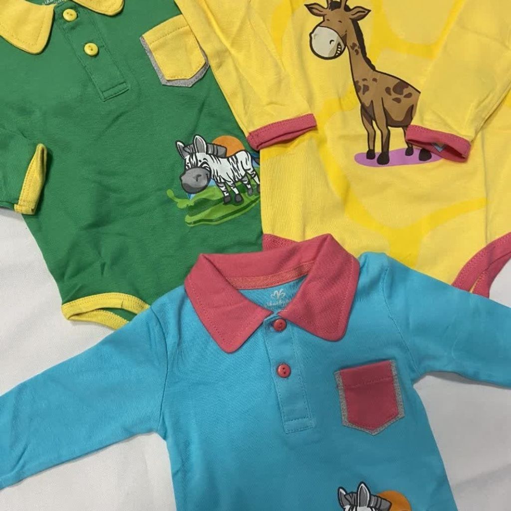 خرید آنلاین زیردکمه ای  آستین دار نوزادی  a