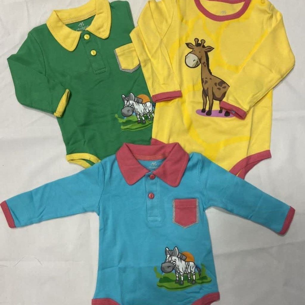 فروش اینترنتی زیردکمه ای  آستین دار نوزادی