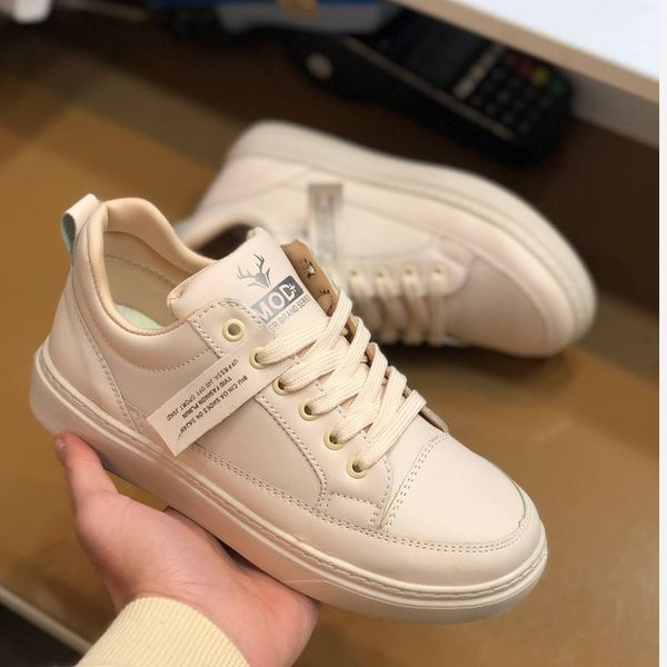 کفش ونس کرم زنانه دور دوخت زیوس