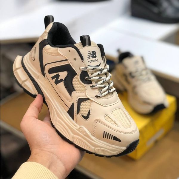 کفش نیوبالانس لژدار 990 رنگ کرم مشکی