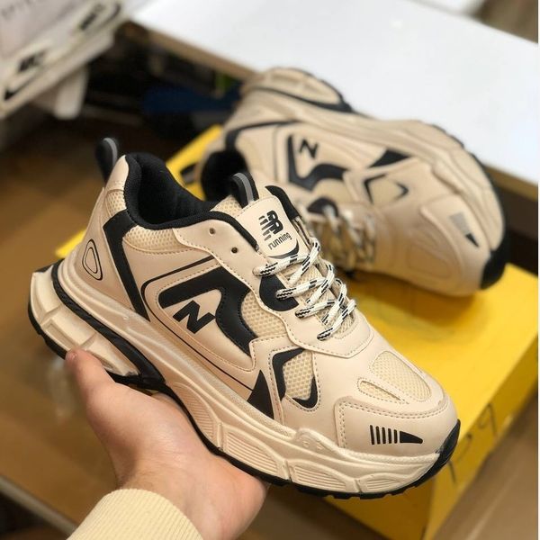 کفش نیوبالانس لژدار 990 رنگ کرم مشکی
