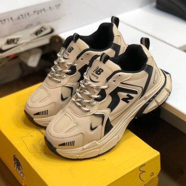 کفش نیوبالانس لژدار 990 رنگ کرم مشکی