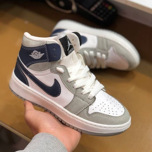 کفش نایک جردن ساقدار زنانه رنگ طوسی ابی