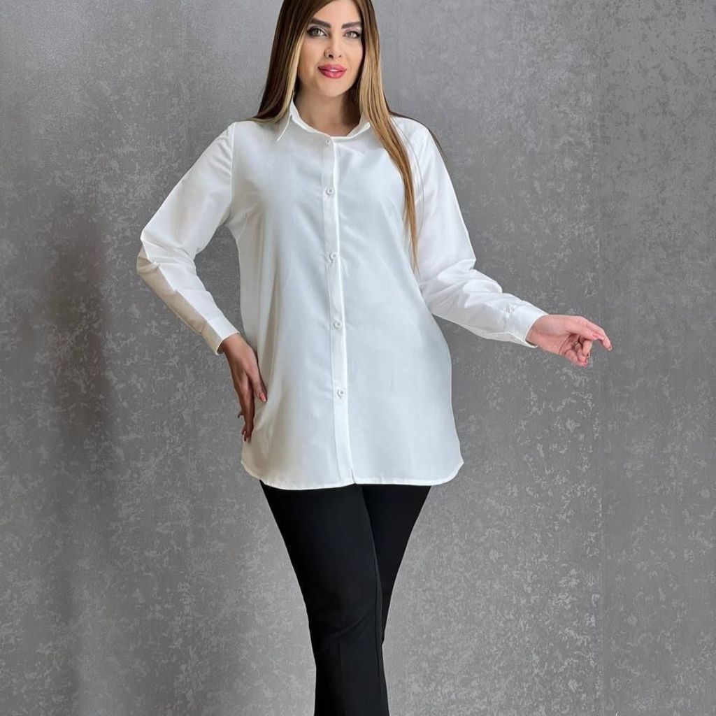 خرید آنلاین شومیز سفید نخ