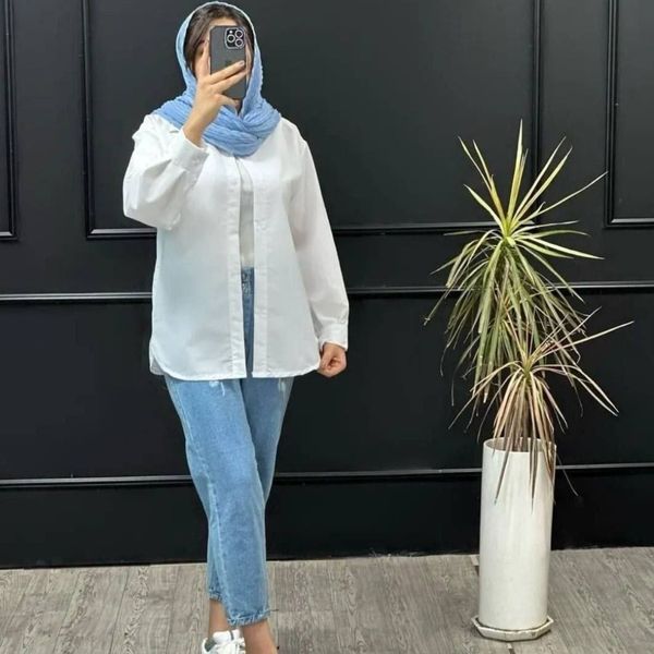 شومیز سفید نخ