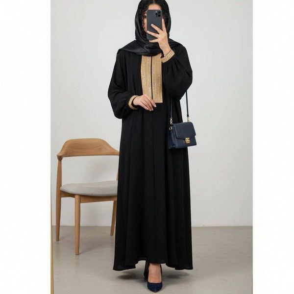 مانتو عبایی طلاکوب