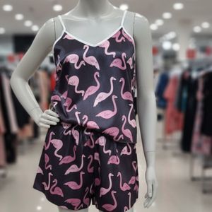 ست تاپ و شلوارک ساتن