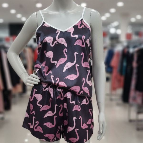 ست تاپ و شلوارک ساتن