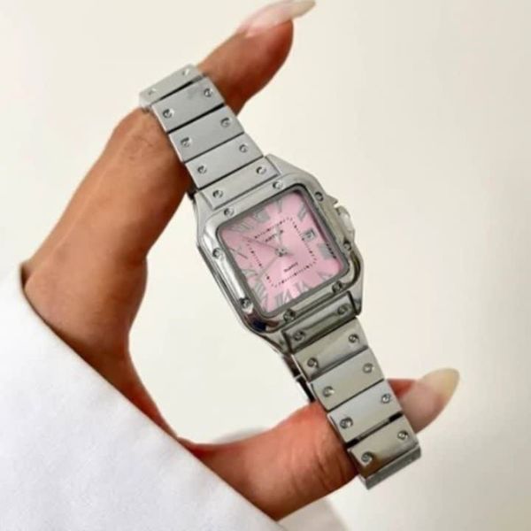 ساعت مچی زنانه کارتیر سانتوس مدل صفحه مربعی