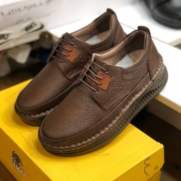 کفش چرم مردانه کلارک زیره پرفکت قهوه ای
