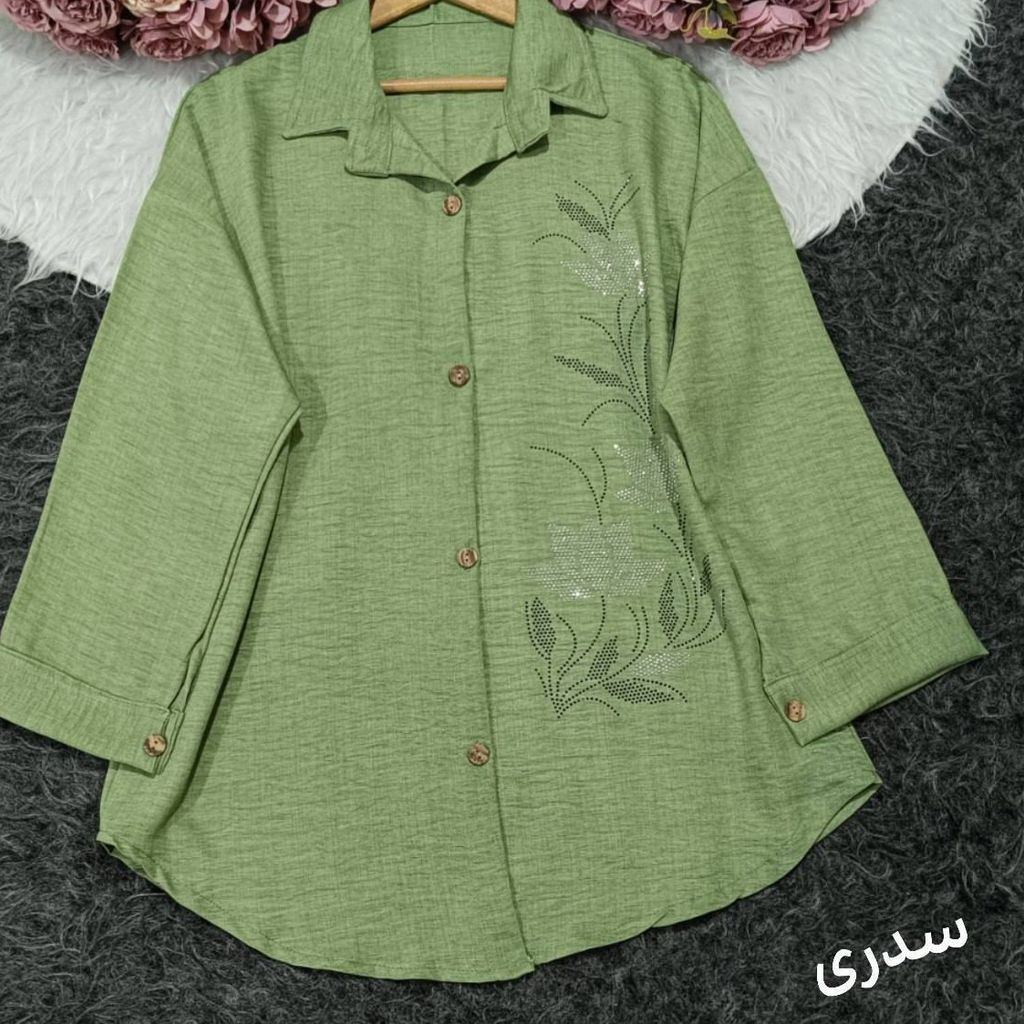 قیمت ارزان شومیز نگین دار زنانه