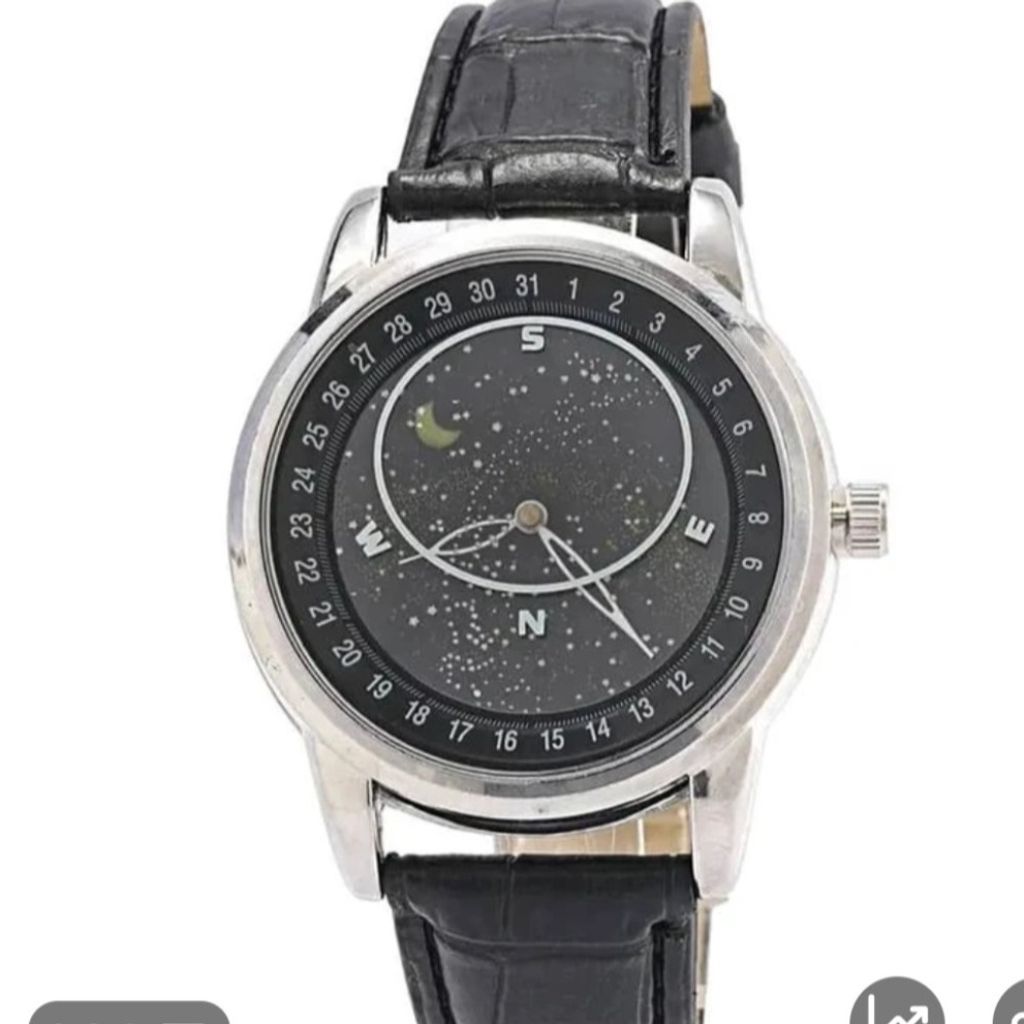 فروش اینترنتی ساعت مچی مردانه کهکشانی صفحه چرخان شیک و خاص