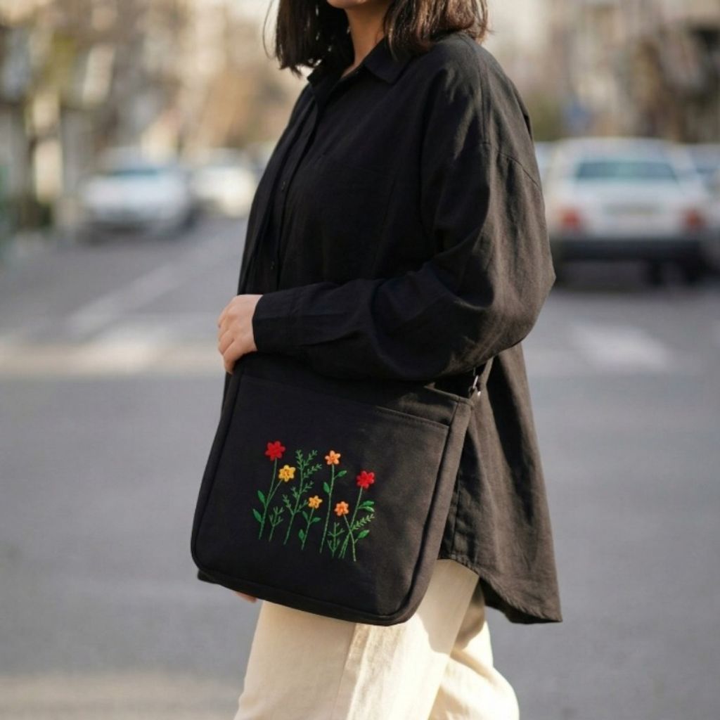 قیمت کیف دست دوز گلدوزی شده کتان