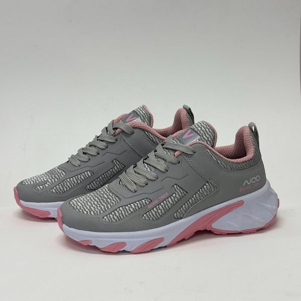 کتونی زنانه مدل ویکو رنگ طوسی صورتی