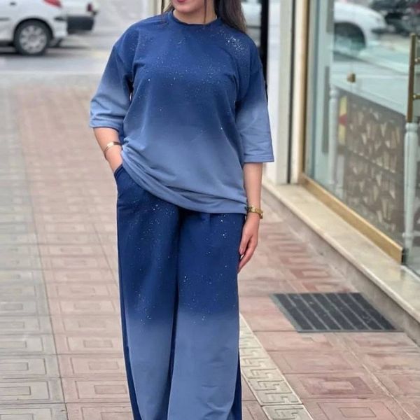 ست بلوز و شلوار خونگی زنانه و دخترانه کهکشان