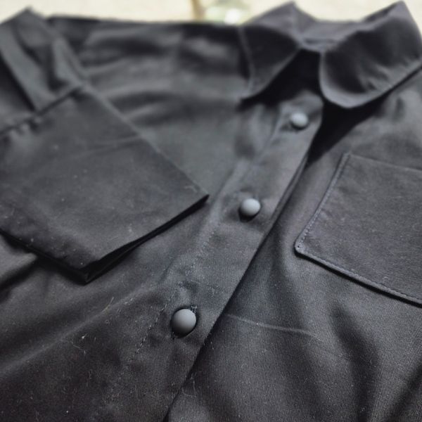 شومیز مشکی زنانه کوتاه آستین فانوسی