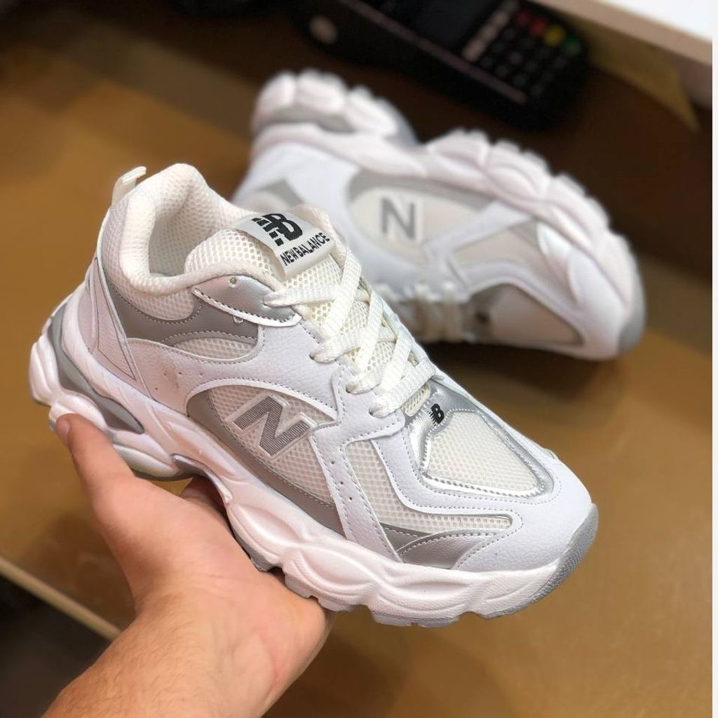 فروش اینترنتی کفش نیوبالانس 9040 زنانه رنگ سفید طوسی 