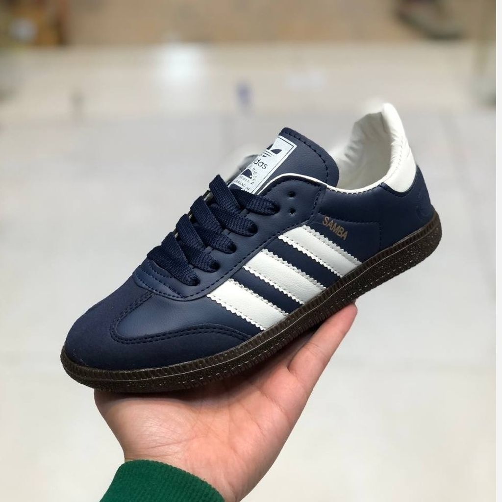 خرید اینترنتی کفش ادیداس سامبا زنانه رنگ سورمه ای