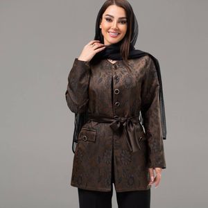 خرید اینترنتی مانتو ژاکارد ابریشمی عیدانه