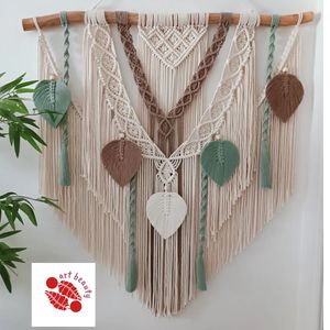 دیوارکوب اویز‌مدرن مکرومه بافی طرح الماسی