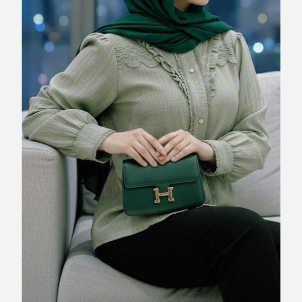 شومیز مجلسی مدل حسنا سبز