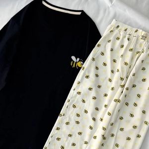 خرید آنلاین ست راحتی لباس راحتی تیشرت لانگ و شلوار بگ زنانه