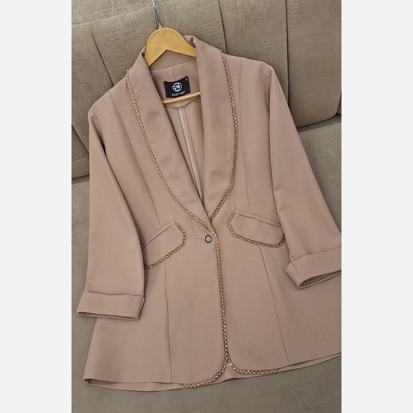 کت شلوار کریستال دوزی آریسا کرم