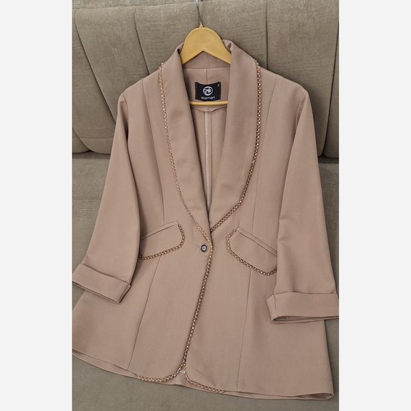 کت شلوار کریستال دوزی آریسا کرم