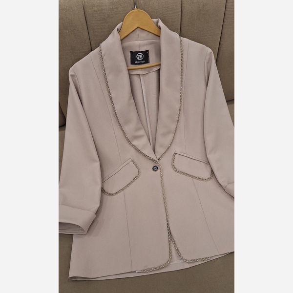 کت شلوار کریستال دوزی آریسا کرم استخونی