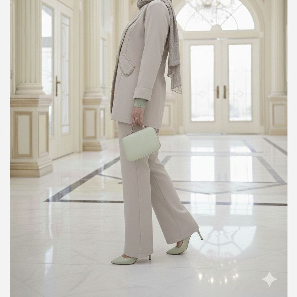 قیمت ارزان کت شلوار کریستال دوزی آریسا استخونی