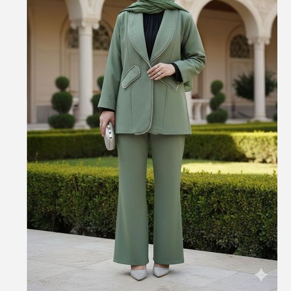 کت شلوار کریستال دوزی آریسا