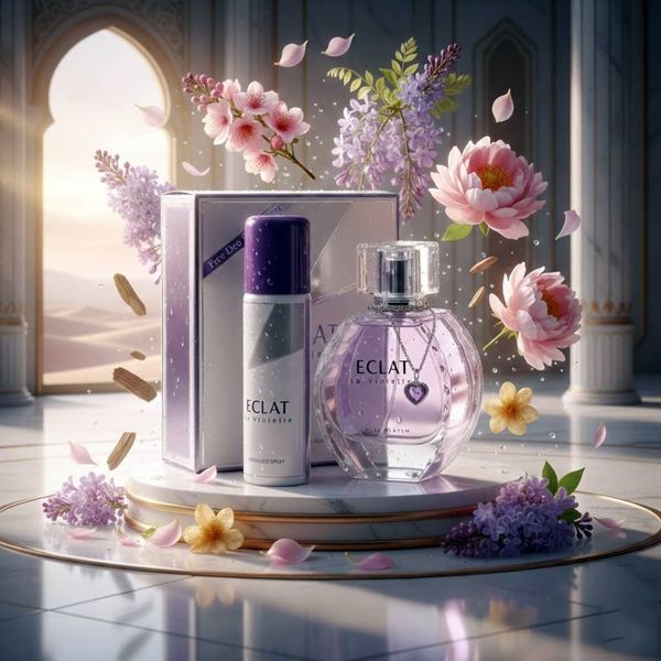 عطر اصل امارات زنانه لانوین اکلت د آرپج فراگرنس ورد بهمراه اسپری رایگان