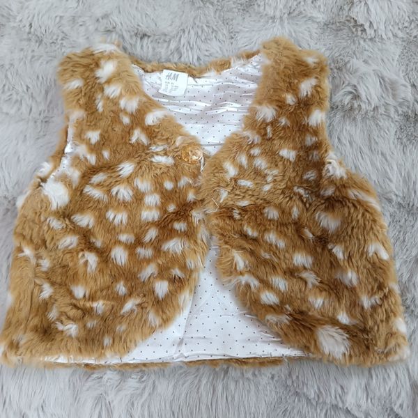 پافر H&m پشمالو وارداتی طرح گربه ای