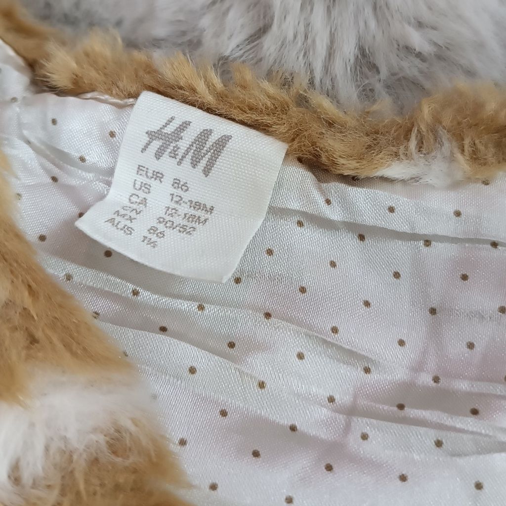 مشخصات پافر H&m پشمالو وارداتی طرح گربه ای