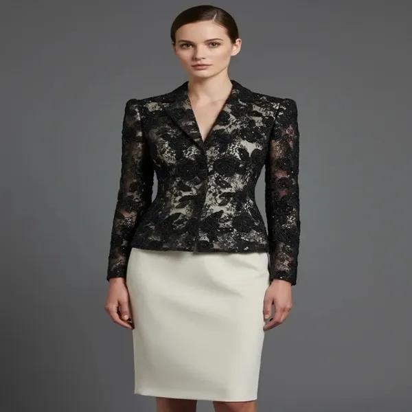 پارچه دانتل فرانسه طرحدار 1234