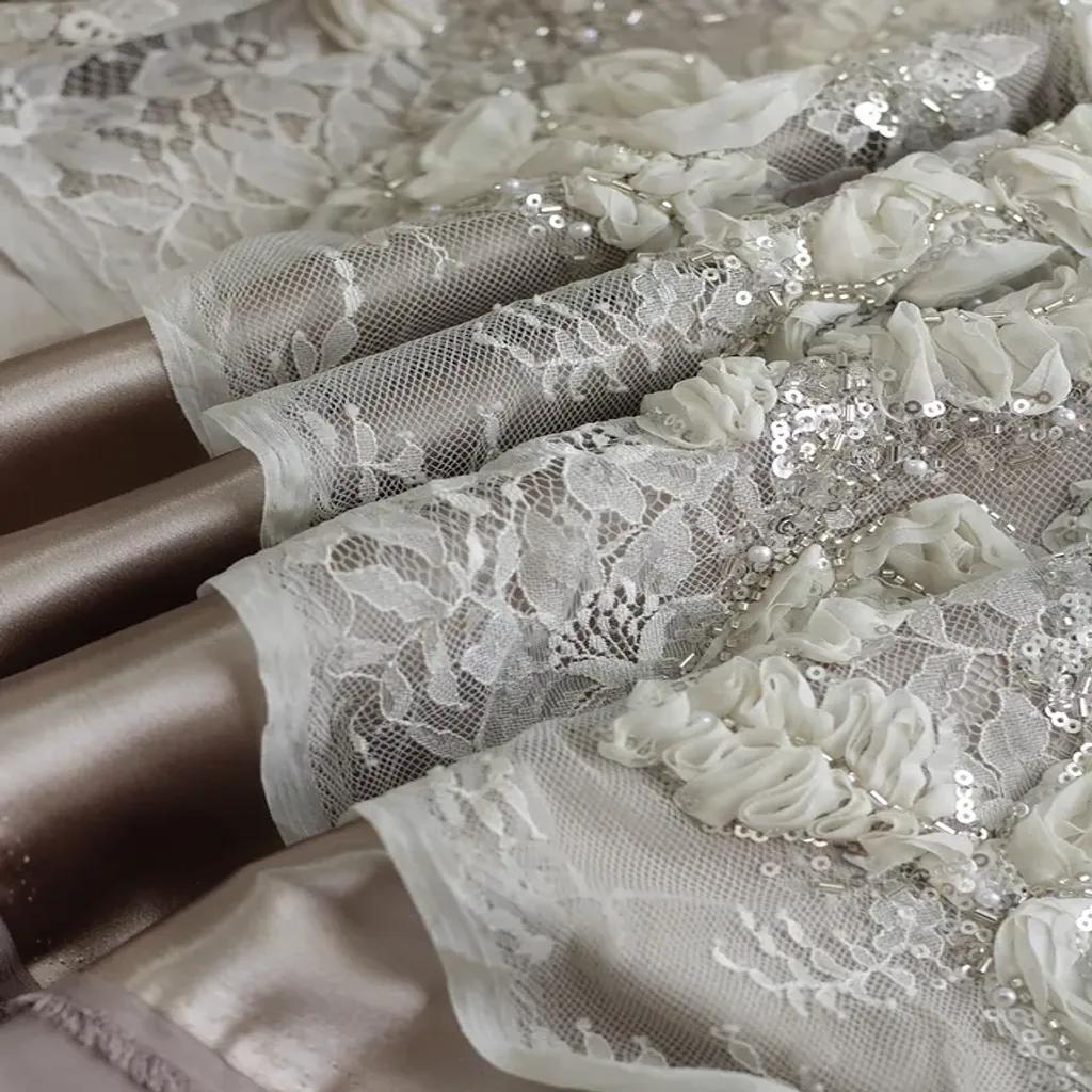 خرید اینترنتی قیمت پارچه دانتل فرانسه طرحدار 1234