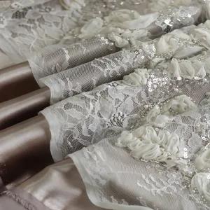 خرید اینترنتی قیمت پارچه دانتل فرانسه طرحدار 1234