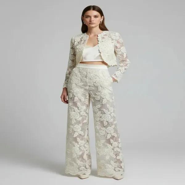 پارچه دانتل فرانسه طرحدار 1234