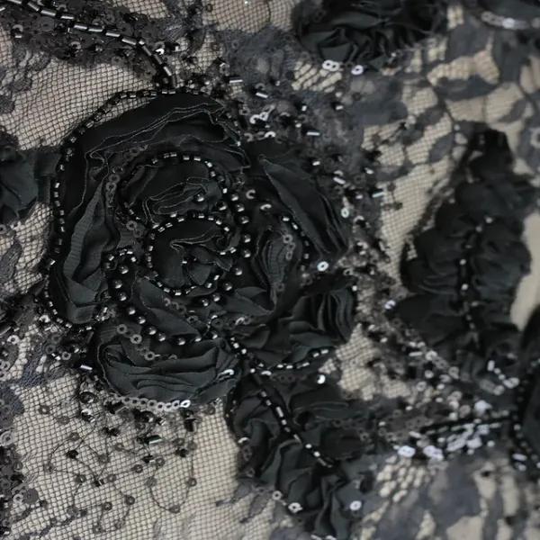 پارچه دانتل فرانسه طرحدار 1234