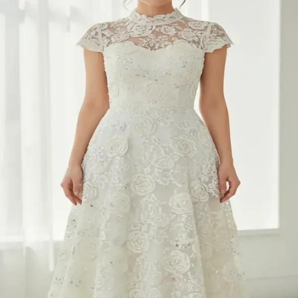 پارچه دانتل فرانسه طرحدار 1234