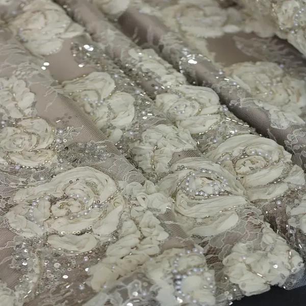 پارچه دانتل فرانسه طرحدار 1234