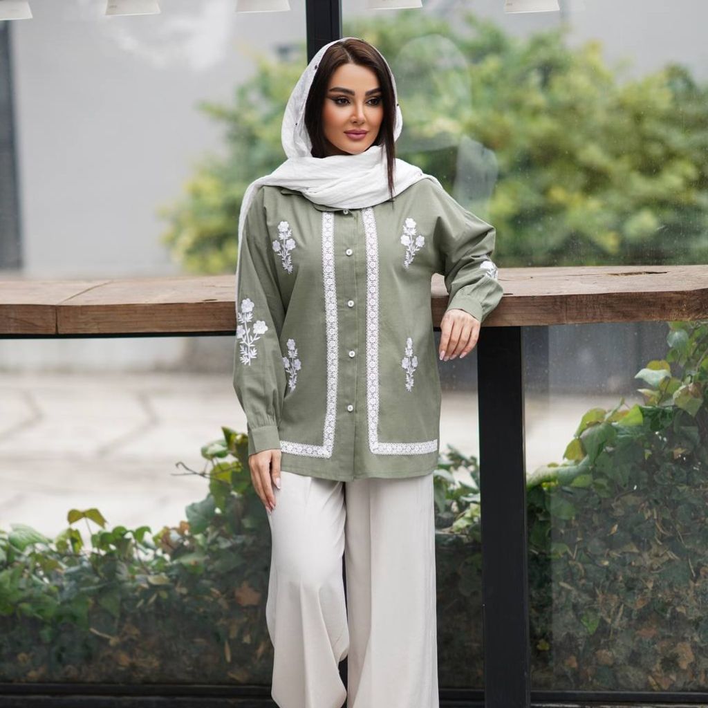 خرید انلاین شومیز میلان گلدوزی شده