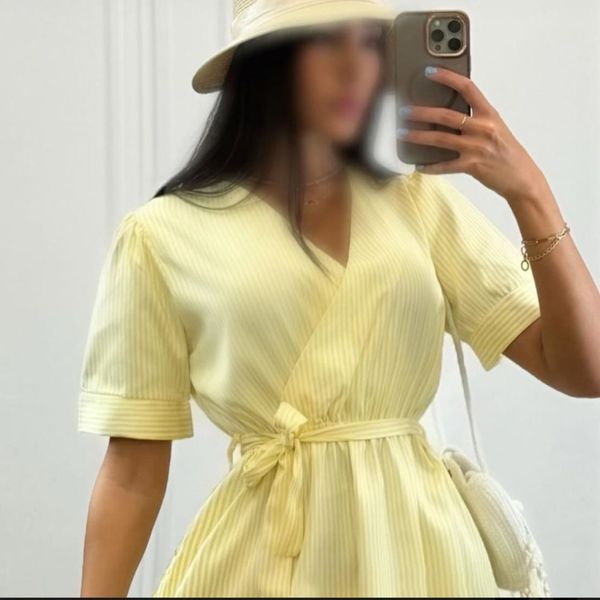 پیراهن ساحلی زنانه راه راه