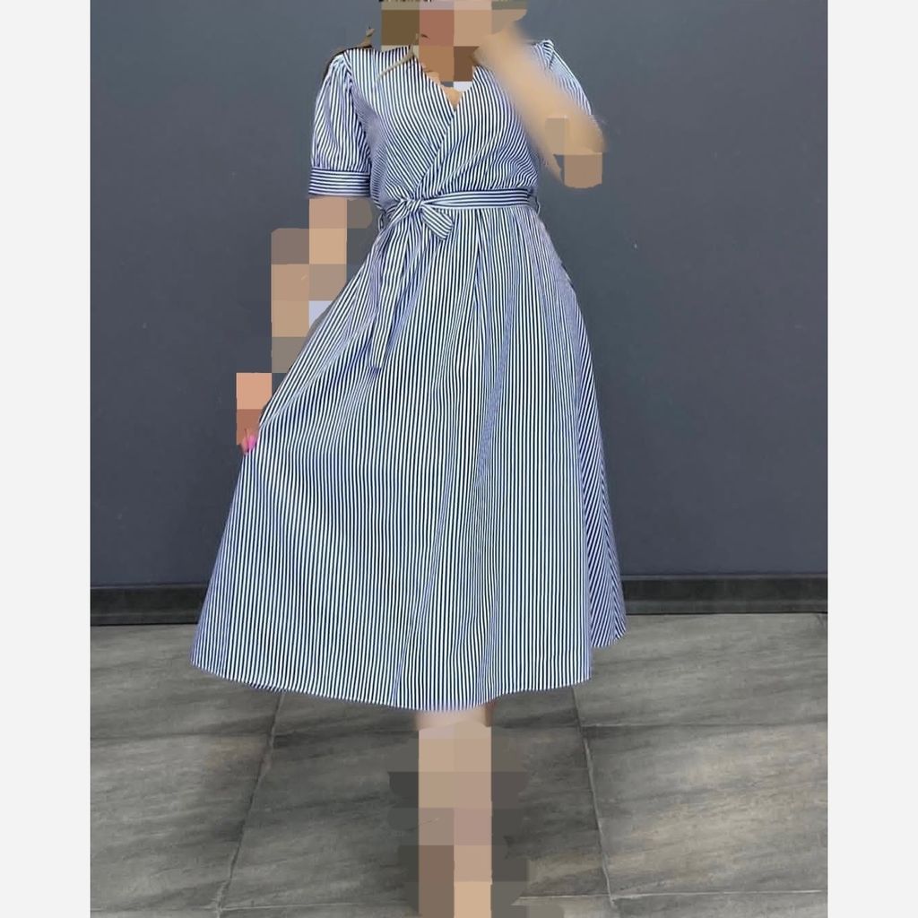 خرید آنلاین پیراهن ساحلی زنانه راه راه 